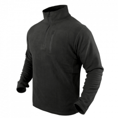 CONDOR - Zip fleece pullover Black
