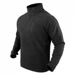 CONDOR - Zip fleece pullover Black-607-002