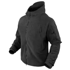 CONDOR - Sierra hooded fleece jacket Black