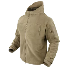 CONDOR - Sierra hooded fleece jacket TAN