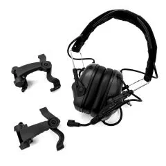 EARMOR M32X Tactical Headset with Microphone | ARC Helmet Adapters BK-M32X-BK-EU