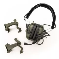 EARMOR M32X Tactical Headset with Microphone | ARC Helmet Adapters FG-M32X-FG-EU